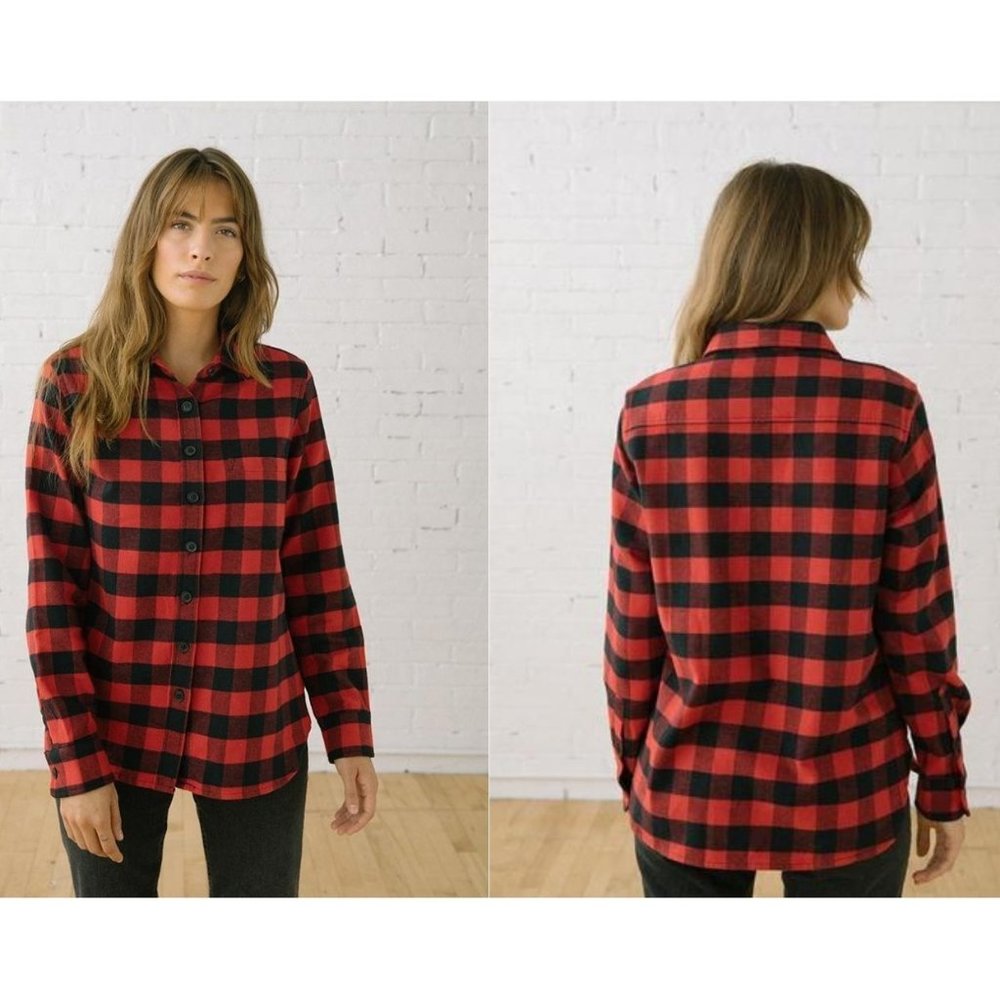 Tradlands Arapahoe 100% Cotton Red Plaid Flannel M